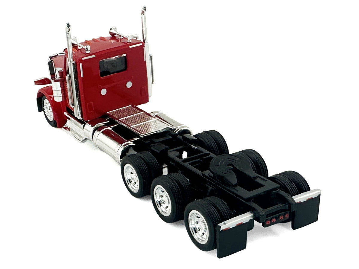 Peterbilt 589 3-Axel Day Cab Red 1/87 (HO) Plastic Model Car by HO Logistics by HO Logistics Replicas