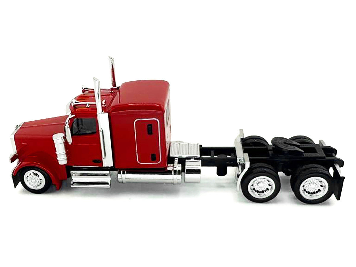 Peterbilt 589 Truck with 72 Inch Sleeper Red 1/87 (HO) Plastic Model Car by HO Logistics by HO Logistics Replicas