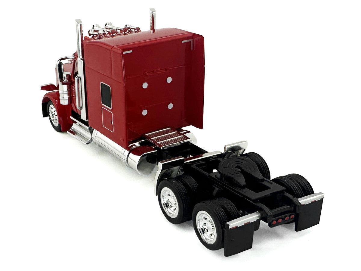 Peterbilt 589 with Stand Up Sleeper Cab Red 1/87 (HO) Plastic Model Car by HO Logistics by HO Logistics Replicas