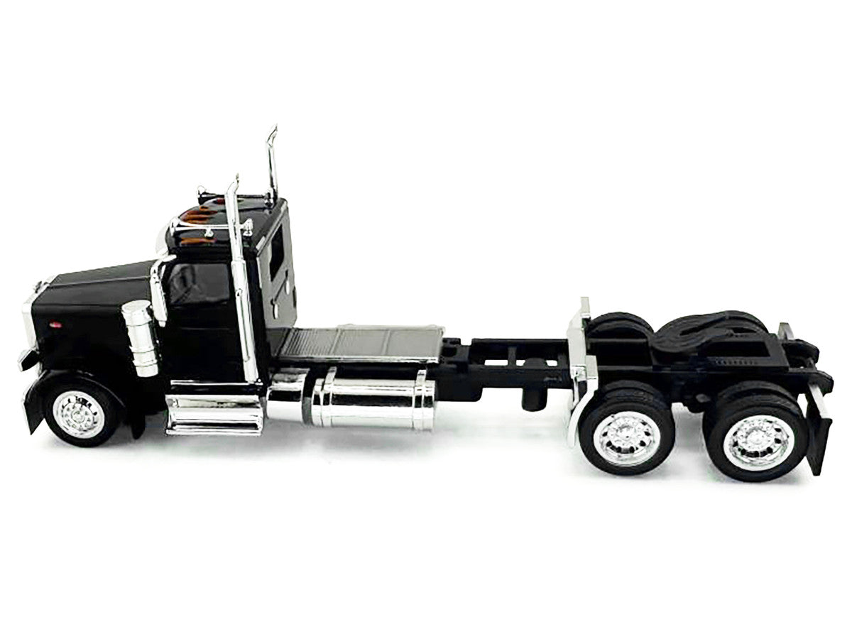 Peterbilt 589 2-Axel Day Cab Black 1/87 (HO) Plastic Model Car by HO Logistics by HO Logistics Replicas