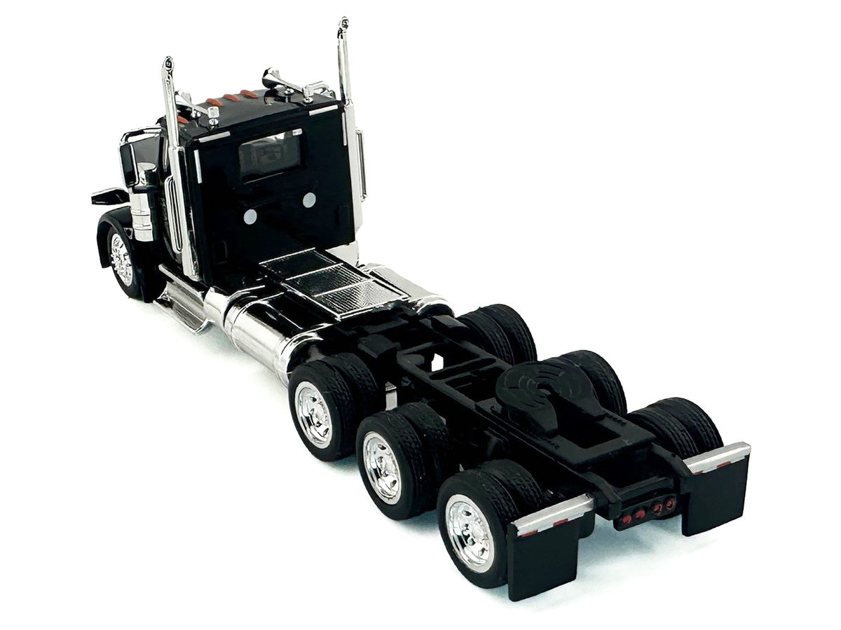 Peterbilt 589 3-Axel Day Cab Black 1/87 (HO) Plastic Model Car by HO Logistics by HO Logistics Replicas