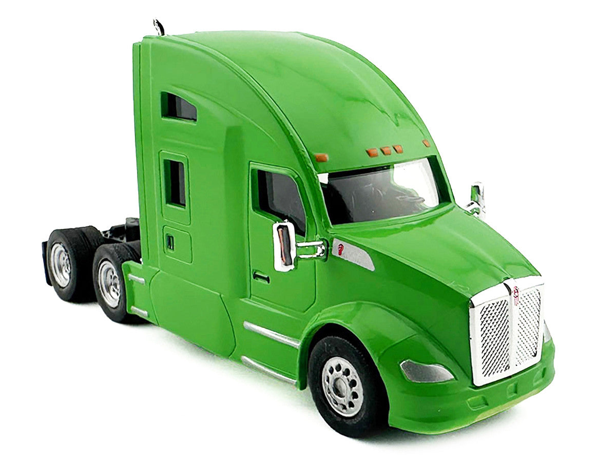 Kenworth T680 Sleeper Cab Lime Green 1/87 (HO) Plastic Model Car by HO Logistics by HO Logistics Replicas