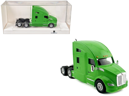 Kenworth T680 Sleeper Cab Lime Green 1/87 (HO) Plastic Model Car by HO Logistics by HO Logistics Replicas