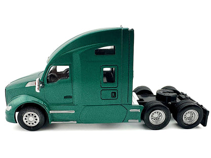 Kenworth T680 Sleeper Cab Green Metallic 1/87 (HO) Plastic Model Car by HO Logistics by HO Logistics Replicas