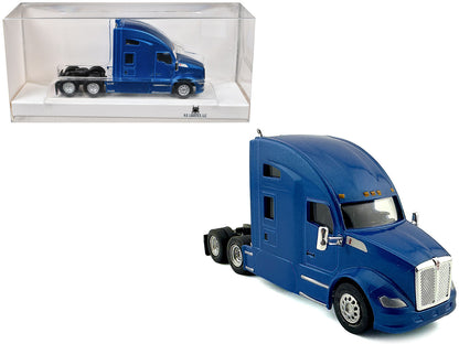 Kenworth T680 Sleeper Cab Blue Metallic 1/87 (HO) Plastic Model Car by HO Logistics by HO Logistics Replicas