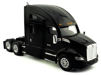 Kenworth T680 Sleeper Cab Black 1/87 (HO) Plastic Model Car by HO Logistics by HO Logistics Replicas