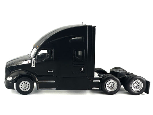 Kenworth T680 Sleeper Cab Black 1/87 (HO) Plastic Model Car by HO Logistics by HO Logistics Replicas