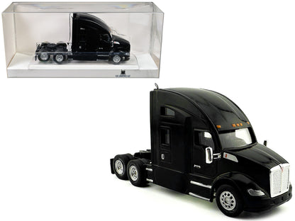 Kenworth T680 Sleeper Cab Black 1/87 (HO) Plastic Model Car by HO Logistics by HO Logistics Replicas