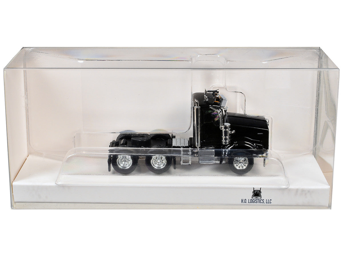 Kenworth T800 Day Cab Black 1/87 (HO) Scale Plastic Model Car by HO Logistics by HO Logistics Replicas