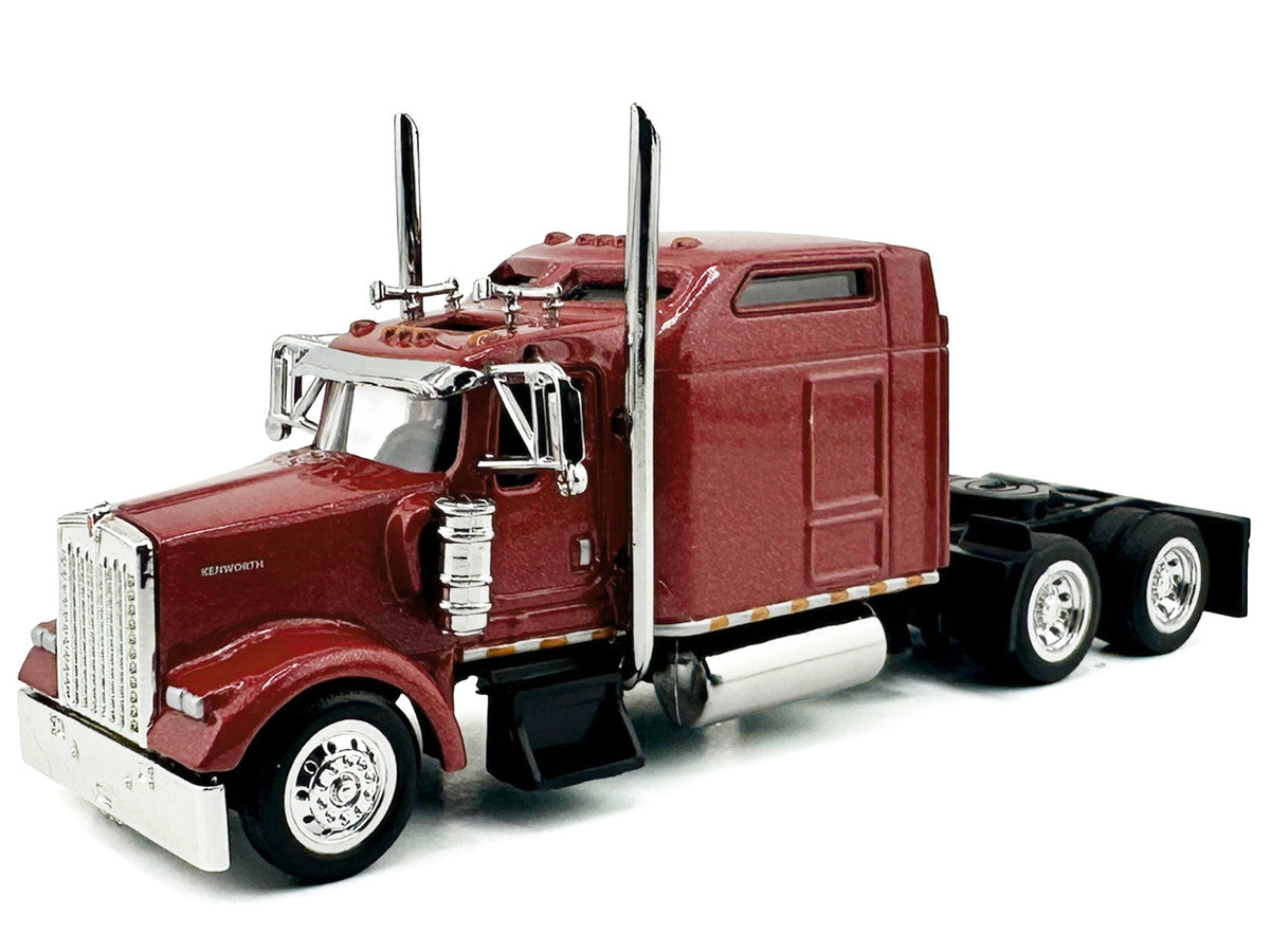 Kenworth W900L Truck Tractor with Sleeper Cab Red Metallic 1/87 (HO) Scale Plastic Model Car by HO Logistics by HO Logistics Replicas