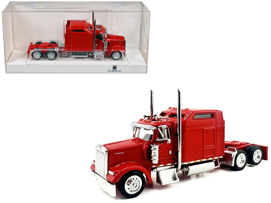 Kenworth W900L Truck Tractor with Sleeper Cab Red 1/87 (HO) Scale Plastic Model Car by HO Logistics by HO Logistics Replicas