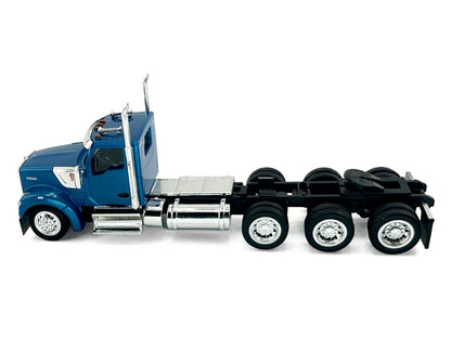 Kenworth W990 3-Axel Day Cab Blue Metallic 1/87 (HO) Plastic Model Car by HO Logistics by HO Logistics Replicas