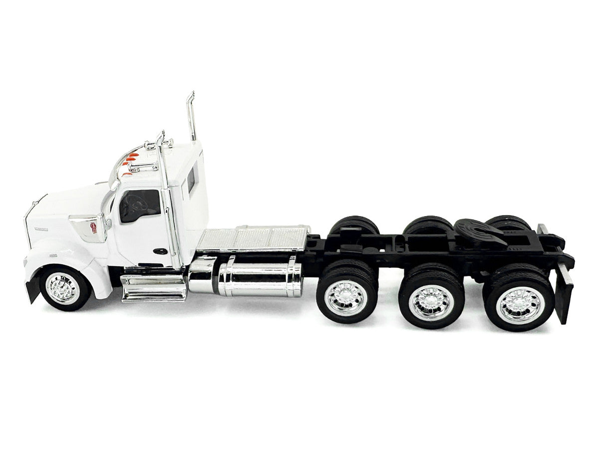 Kenworth W990 3-Axel Day Cab White 1/87 (HO) Plastic Model Car by HO Logistics by HO Logistics Replicas
