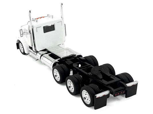 Kenworth W990 3-Axel Day Cab White 1/87 (HO) Plastic Model Car by HO Logistics by HO Logistics Replicas