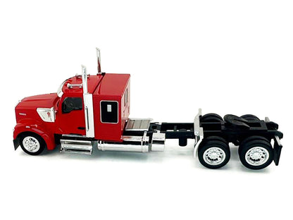 Kenworth W990 with Flat Top Sleeper Cab Red 1/87 (HO) Plastic Model Car by HO Logistics by HO Logistics Replicas