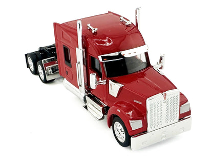 Kenworth W990 with Stand Up Sleeper Cab Red 1/87 (HO) Plastic Model Car by HO Logistics by HO Logistics Replicas