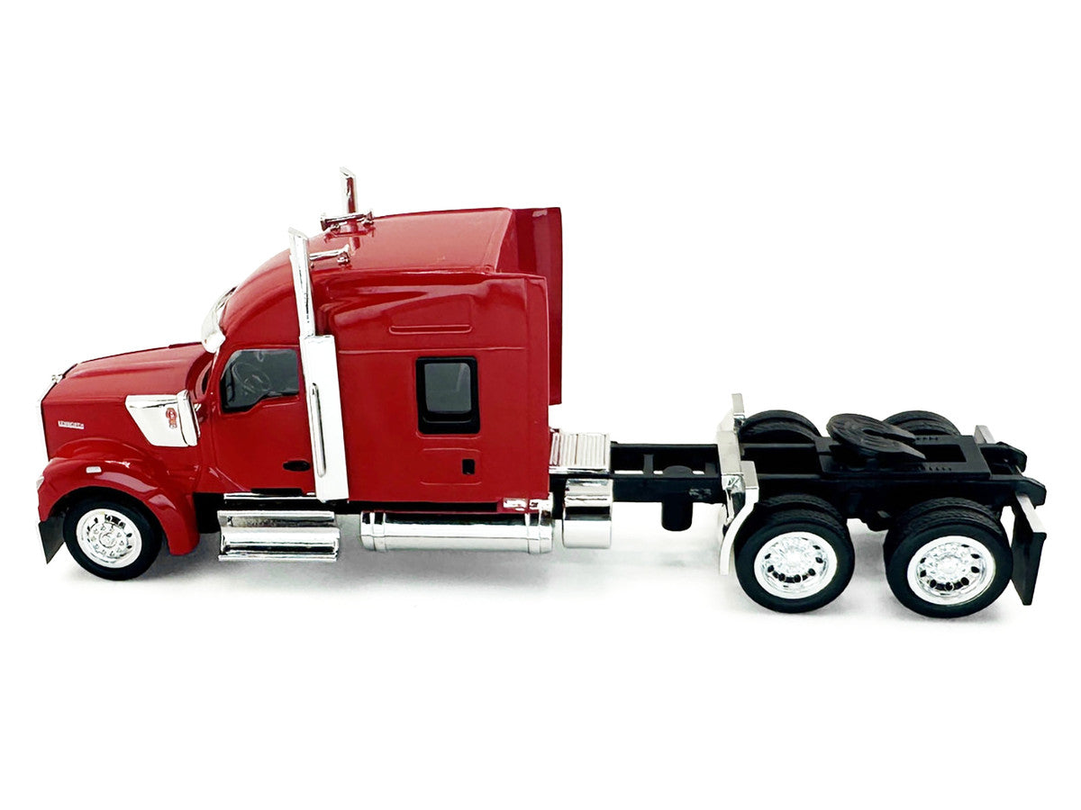 Kenworth W990 with Stand Up Sleeper Cab Red 1/87 (HO) Plastic Model Car by HO Logistics by HO Logistics Replicas