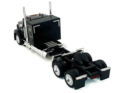 Kenworth W990 with Flat Top Sleeper Cab Black 1/87 (HO) Plastic Model Car by HO Logistics by HO Logistics Replicas