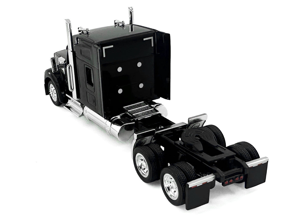 Kenworth W990 with Stand Up Sleeper Cab Black 1/87 (HO) Plastic Model Car by HO Logistics by HO Logistics Replicas