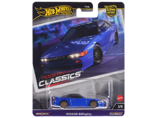 Nissan SilEighty Blue Metallic "Modern Classics" Series Diecast Model Car by Hot Wheels by Hotwheels
