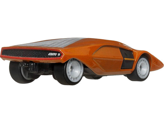Lancia Stratos Zero Concept Car Orange Metallic "Hammer Drop" Series Diecast Model Car by Hot Wheels by Hotwheels