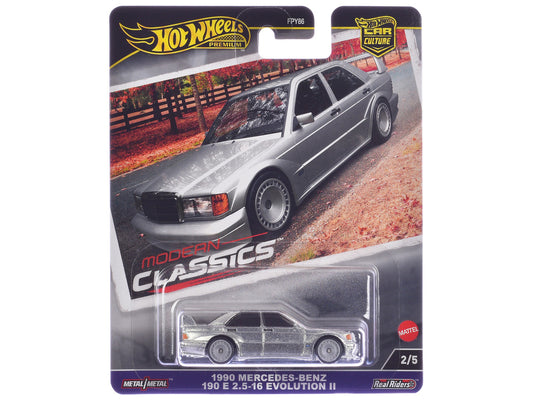 1990 Mercedes-Benz 190 E 2.5-16 Evolution II Silver Metallic "Modern Classics" Series Diecast Model Car by Hot Wheels by Hotwheels