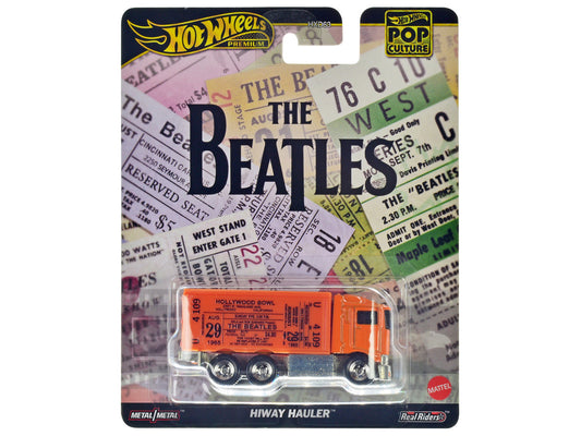 Hiway Hauler Orange with Concert Ticket Graphics "The Beatles" "Pop Culture" Series Diecast Model Car by Hot Wheels by Hotwheels
