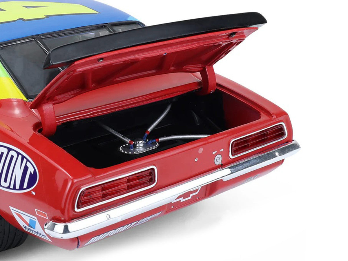 1969 Chevrolet Camaro #24 Jeff Gordon "Hendrick Motorsports First Win Tribute" Blue and Red with Rainbow Stripes 1/18 Diecast Model Car by Highway 61