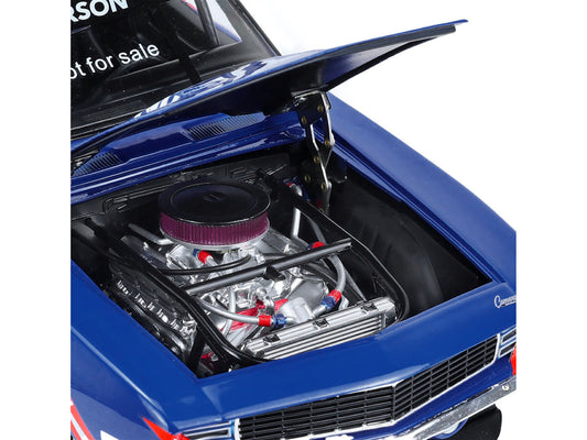 1969 Chevrolet Camaro #5 Kyle Larson "Hendrick Motorsports First Win Tribute" Blue and White with Graphics 1/18 Diecast Model Car by Highway 61 by Highway 61
