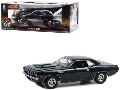 Plymouth Barracuda Black "John Wick: Chapter 4" (2023) Movie 1/18 Diecast Model Car by Highway 61 by Highway 61