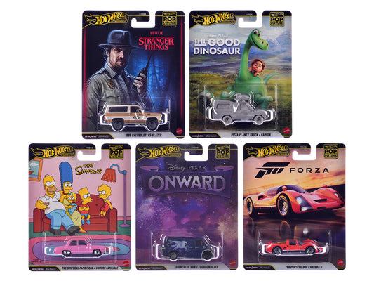 "Pop Culture 2026" 5 piece Set S "Premium Series" Diecast Model Cars by Hot Wheels by Hotwheels