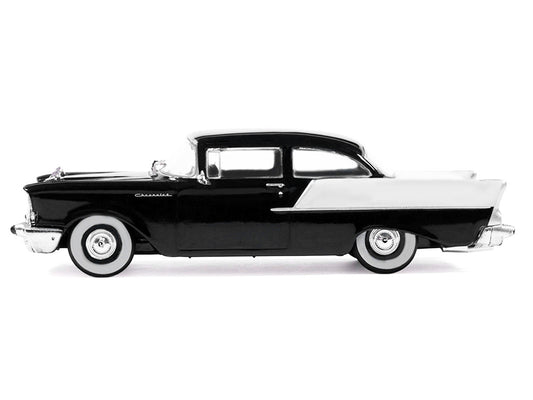 1957 Chevrolet One-Fifty Sedan Black and White 1/64 Diecast Model Car by IXO Models by Greenlight