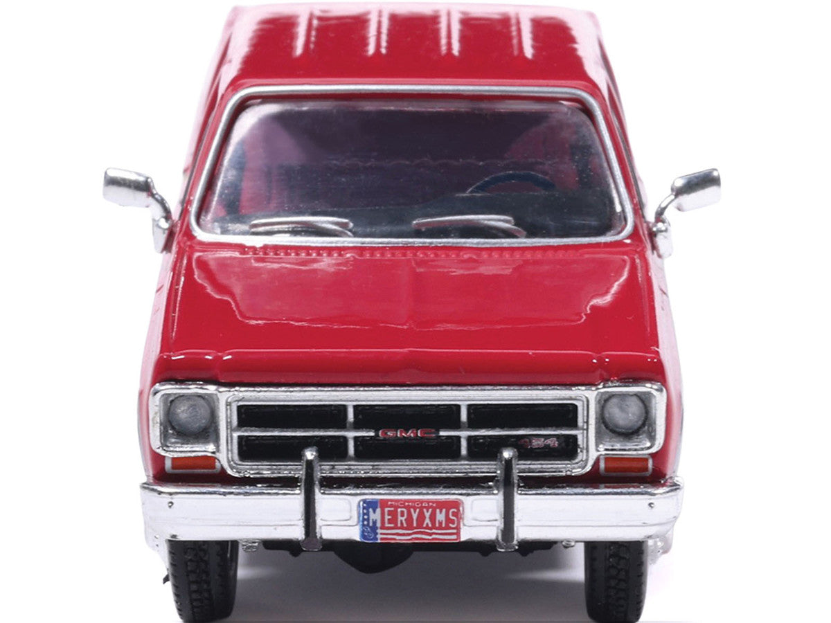 1976 GMC Sierra Grande K2500 Wideside Pickup Truck "St. Nick's Christmas Tree Farm" Red with White Sides "Christmas Limited Edition" 1/64 Diecast Model Car by IXO Models by IXO