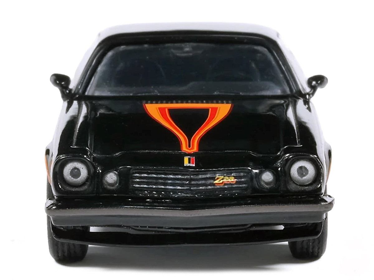 1977 Chevrolet Camaro Z28 Black with Stripes 1/64 Diecast Model Car by IXO Models-3