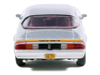 1979 Chevrolet Camaro Z28 Silver Metallic with Stripes and Red Interior 1/64 Diecast Model Car by IXO Models-4