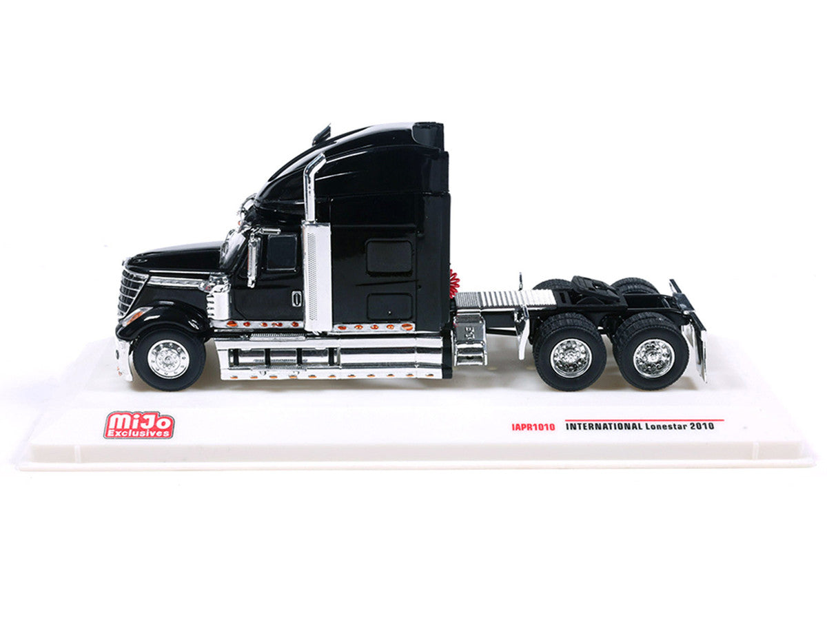2010 International Lonestar Truck Tractor Black 1/64 Diecast Model by IXO Models by IXO