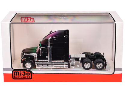 2010 International Lonestar Truck Tractor Black 1/64 Diecast Model by IXO Models by IXO
