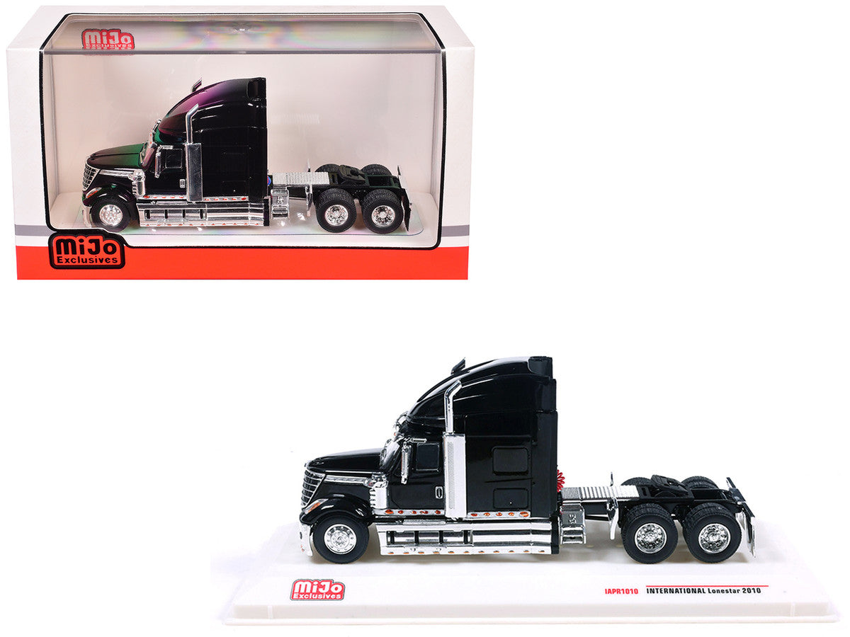 2010 International Lonestar Truck Tractor Black 1/64 Diecast Model by IXO Models by IXO