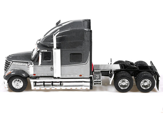 2010 International Lonestar Truck Tractor Gray and Light Gray Two-Tone 1/64 Diecast Model by IXO Models by IXO
