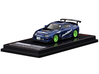 Toyota Supra (JZA80) RZ RHD (Right Hand Drive) #9 "WedsSport" Blue Metallic with Graphics 1/64 Diecast Model Car by Ignition Model by Ignition Model