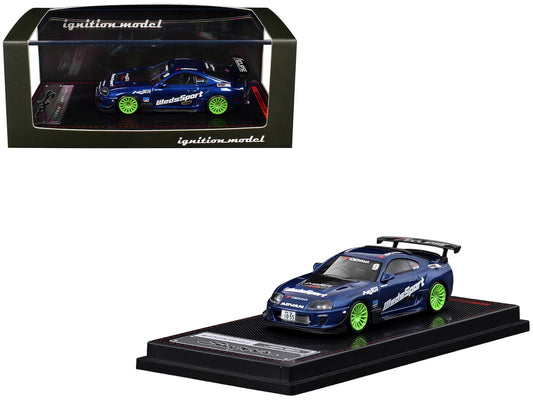 Toyota Supra (JZA80) RZ RHD (Right Hand Drive) #9 "WedsSport" Blue Metallic with Graphics 1/64 Diecast Model Car by Ignition Model by Ignition Model