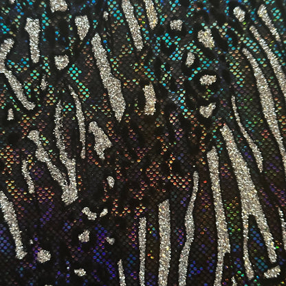 Cheetah Flocking Glitters 4-Way Nylon Stretch Fabric | Spandex Palace