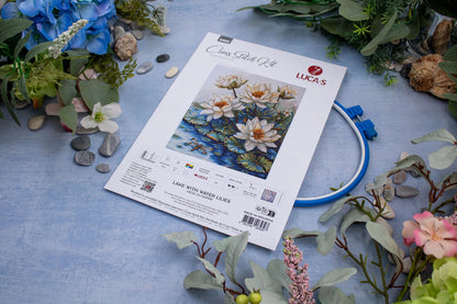 Lake With Water Lilies Counted Cross-Stitch Kit by Luca-S B7039L