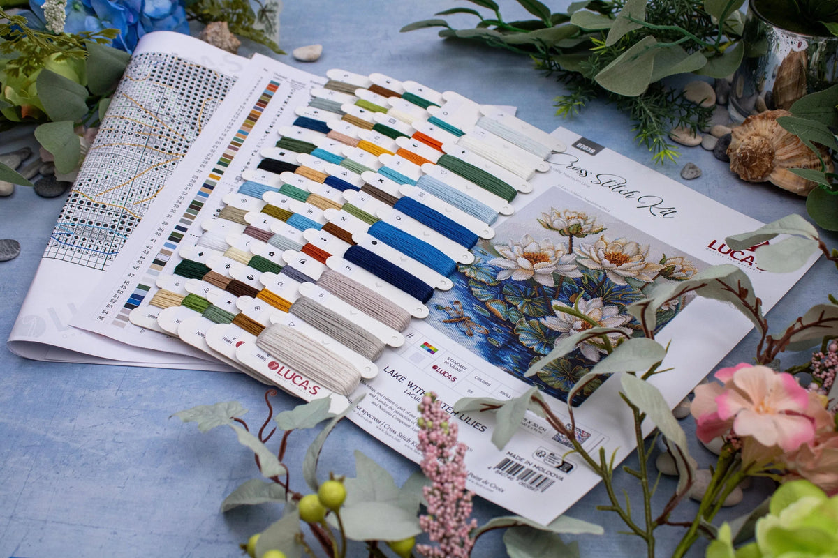 Lake With Water Lilies Counted Cross-Stitch Kit by Luca-S B7039L