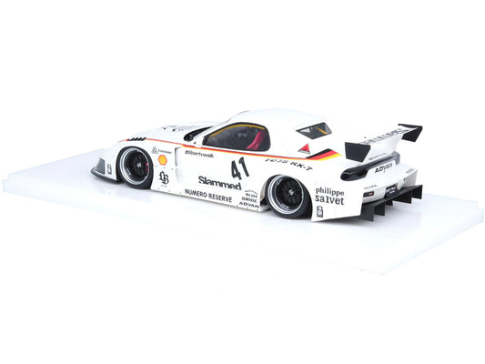 Mazda RX7 (FD3S) LB-Super Silhouette RHD (Right Hand Drive) #41 White with Stripes and Graphics 1/18 Model Car by Inno Models by Inno Models