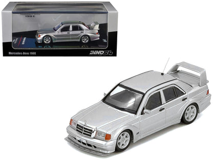 Mercedes-Benz 190E 2.5-16 Evolution II Silver Metallic 1/64 Diecast Model Car by Inno Models by Inno Models