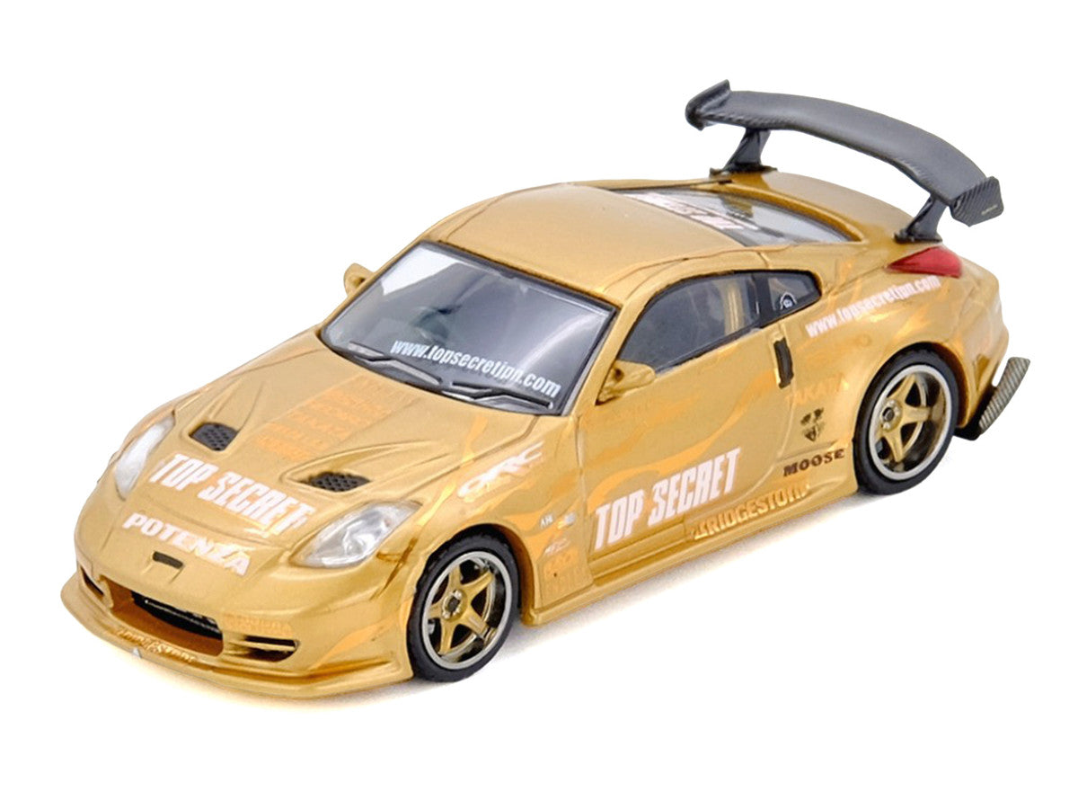 Nissan "Top Secret Thailand" 350Z RHD (Right Hand Drive) Gold Metallic with Graphics 1/64 Diecast Model Car by Inno Models by Inno Models