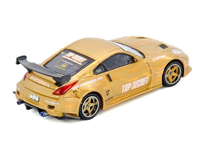 Nissan "Top Secret Thailand" 350Z RHD (Right Hand Drive) Gold Metallic with Graphics 1/64 Diecast Model Car by Inno Models by Inno Models