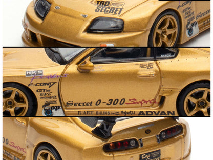 Toyota Supra (A80) "Top Secret" GT300 RHD (Right Hand Drive) Gold Metallic "Tokyo Auto Salon 2025 Event Exclusive" 1/64 Diecast Model Car by Inno Models by Inno Models