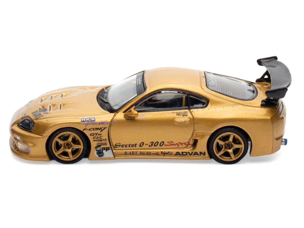Toyota Supra (A80) "Top Secret" GT300 RHD (Right Hand Drive) Gold Metallic "Tokyo Auto Salon 2025 Event Exclusive" 1/64 Diecast Model Car by Inno Models by Inno Models